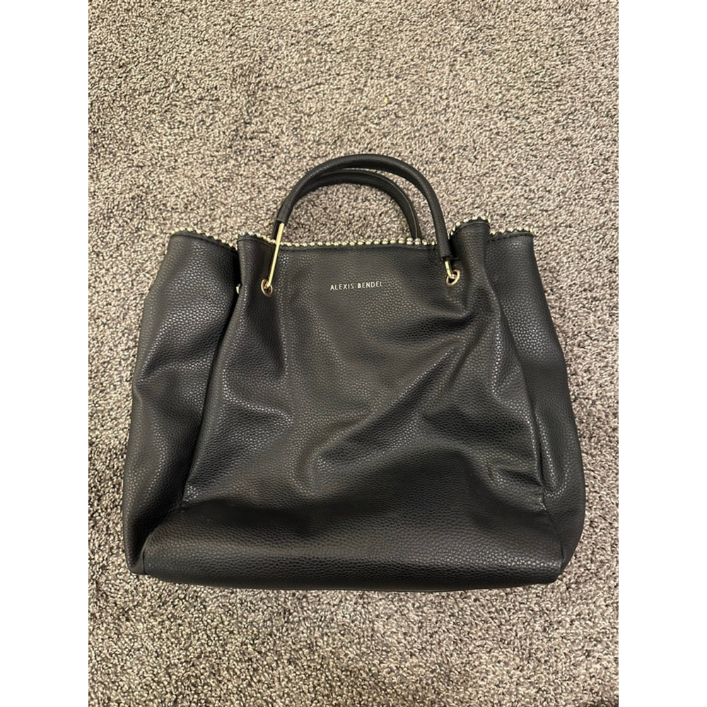 Alexis Bendel Black Gold Studded Tote Bag - Picture 3 of 13